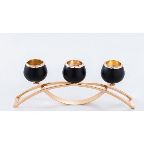 Modern Candle Holder Metal Arch Bridge Candelabra Wedding Desktop Decoration