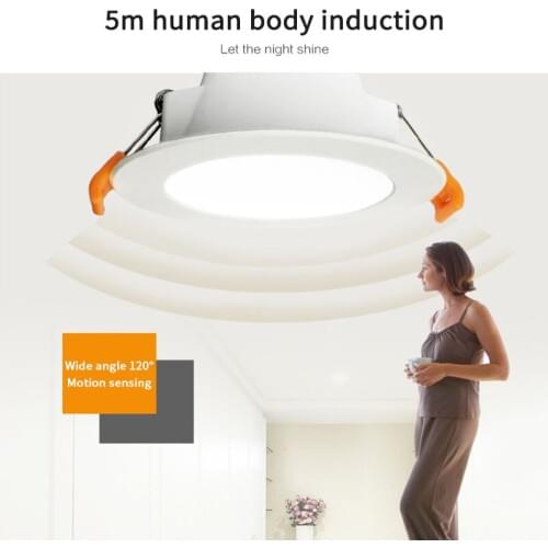 Motion Sensor Night Light Intelligent LED Human Body Infrared Sensor Ceiling Light Downlight For Staircase Corridor Lighting