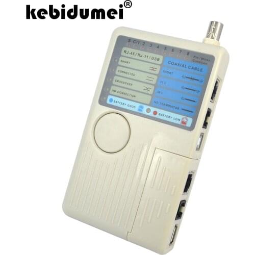Kebidumei 4 in 1 LAN Network Cable Tester Remote RJ11 RJ45 USB BNC For UTP STP LAN Cables Tracker Detector Tool