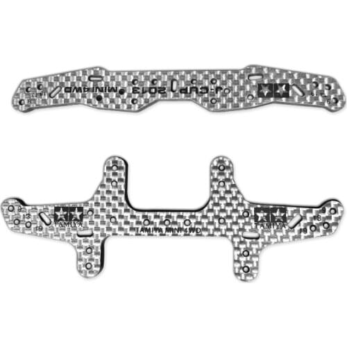 1.5mm Carbon Fiber Lettering Leading Rear Plate Front plate Self-made Parts for MINI 4WD Tamiya Car Rock Craw 95305 95506