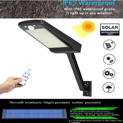 Outdoor solar lights for fence With Solar LED Panel Waterproof Garden Yard Lights Wall Remote-Control Lamp