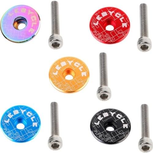 Bicycle 28.6mm Headset Top Cap Titanium Bolt MTB Bike Headset Top Cap Fits 1-1/8" Rods and Fork Mountain Bike,Road Bike