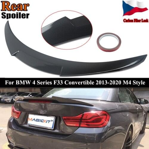 MagicKit Carbon Fiber Look M4 V Style Boot Spoiler For BMW 4 Series F33 Convertible 14-20