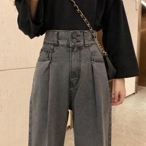 Woman Jeans Pants Spring Summer High Waist Straight Loose Harem Denim Trousers for Women Pantalones Vaqueros Mujer