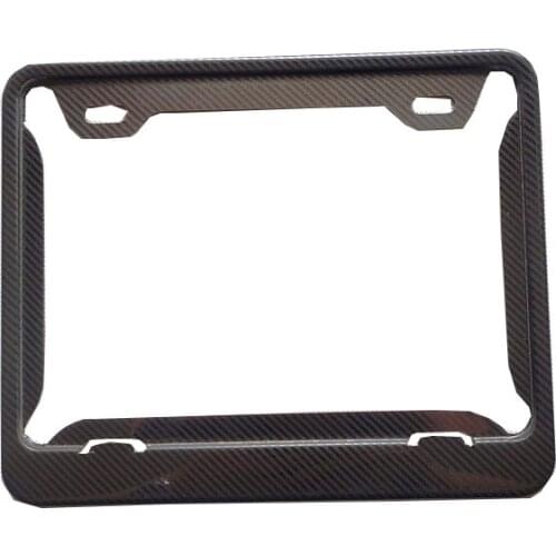 Fit for Spain Moto Motorcycle License Numbers Plates Metal Imitation Carbon Fiber Plate Holder Frame 1 Pcs