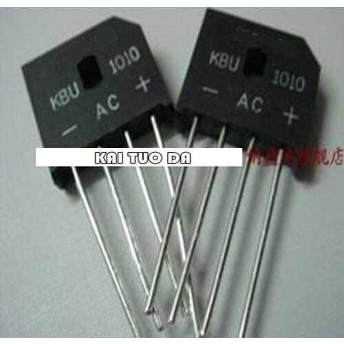 Free Shipping 10pcs wholesale top quality bridge rectifier KBU1010 KBU-1010 10A 1000V bridge rectifier