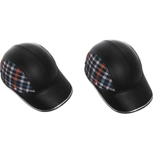 2 Pieces DOT German Style Half Helmet Open Face for Cruiser Chopper Scooter