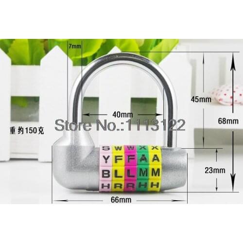 5 Digital English letter Password locks DIY English alphabet Combination lock Gym Gate 5 Digital Padlock 1 pc