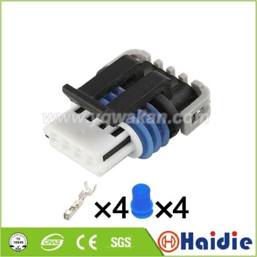 Free shipping 2sets 4pin delphi housing plug waterproof electrical wiring harness plug connector 15439568