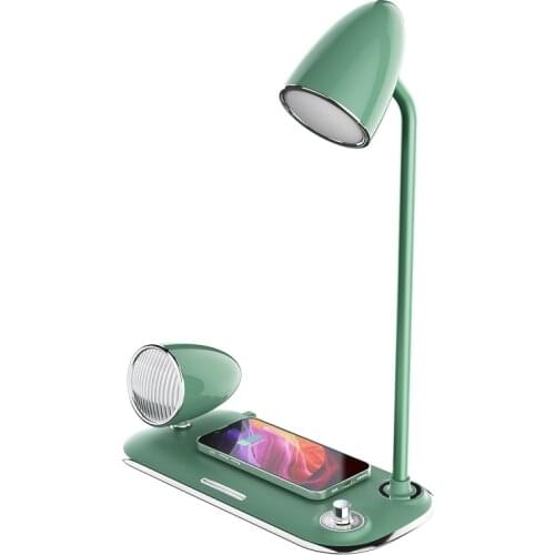 3 In 1 Desk Lamp LED with Phone Qi Wireless Charging Bluetooth Speaker Retro Multifunction Wireless Charging for Huawei Charger