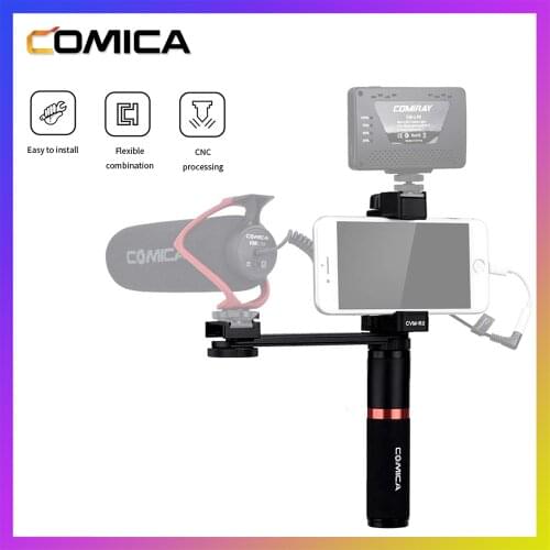 Comica CVM-R3 Smartphone Video Rig Hand Grip Handle Stabilizer Kit for iPhone X 8 7 6s Plus for Samsung Huawei etc