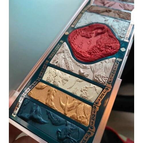 Florasis sombra de olho maquiagem paleta natural artesanal beleza vitrificada sombra pigmento pallete chinaflor oeste original