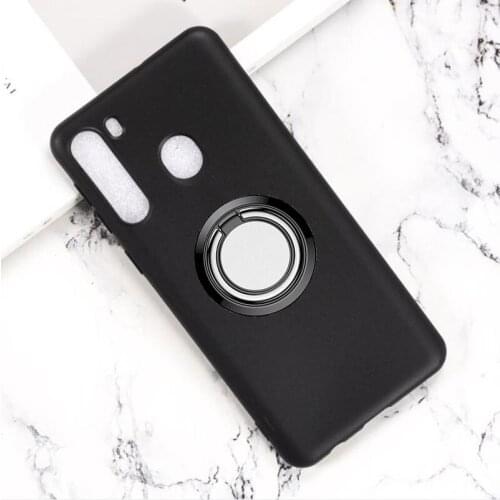 For Samsung Galaxy A01 A10 A10s A11 A20 A21 A21s A30 A31 A41 M11 M21 M31 M30s Back Ring Holder Bracket Cover Soft Silicone Case