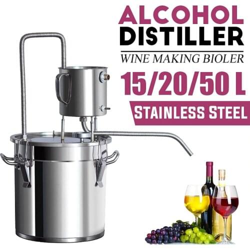 Efficient 12L/20L/50L Wine Beer Distiller Moonshine Alcohol Stainless Copper DIY Home Water Wine Essential Oil Brewing Kit