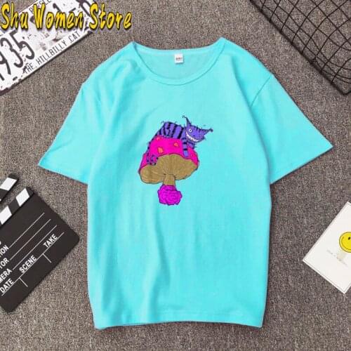 Mushroom Kawaii Ulzzang Tumblr Grunge Graphic Women T Shirt 90s Harajuku Casual Top Female Tshirt Summer Cartoon Ladies Tee