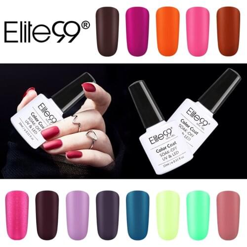 Elite99 10ml One Step Matt Gel Polish Soak Off UV LED Semi-permanent Gel Nail Polish Lacquer No Need Base Top Coat Painting Gel
