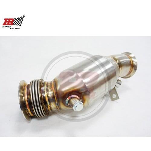 HP RACING 3.0'' Stainless Steel Downpipe With 200cell Sport Cat for B MW N55 F20 F30 335i 435i M235i M135I Till 2013-06