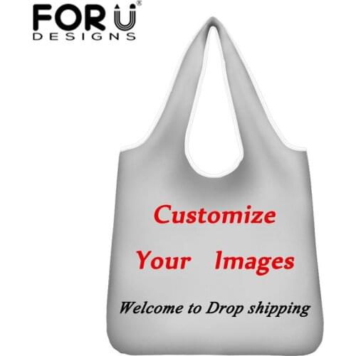 FORUDESIGNS Custom ECO Shopping Bag Portable Shoulder Handbag Folding Pouch Shopping Bag Convenient Large-capacity Storage Bags