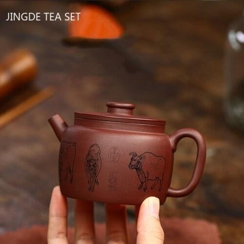 Chinese Yixing tea pots Purple Clay Teapot Raw ore Zhu Mud Beauty kettle Boutique Customized ball hole filter Tea set190ml