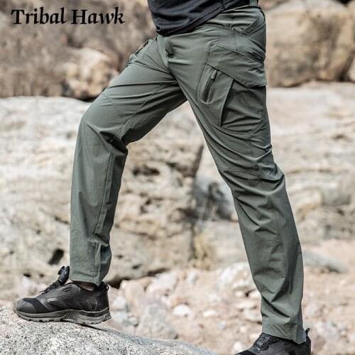 Lightweight IX9 Summer Tactical Pants Men Military Waterproof Cargo Pants Quick Drying Breathable Work Trousers Ripstop Fabric