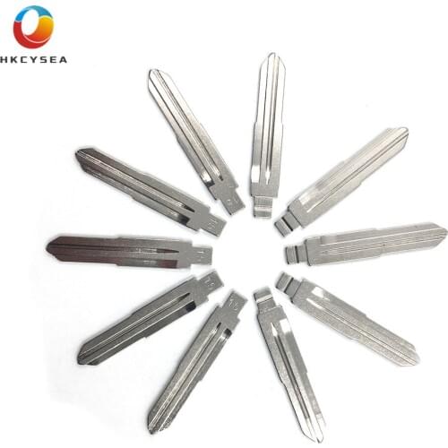 HKCYSEA 10pcs/lot Metal Blank Uncut Flip KD VVDI JMD Remote Key Blade #15 for Hyundai for Kia for Suzuki for Jeep for Chevrolet
