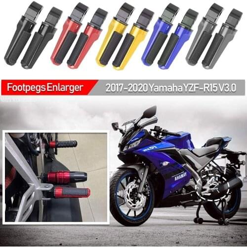Motorcycle CNC Passanger Shift Foot Pegs Pedal Rear Rest Footpegs Rearsets Footrests for 2017 2018 2019 2020 Yamaha YZF R15 V3