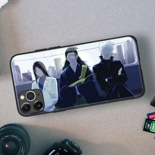Ieiri Gojo Geto Jujutsu Kaisen Anime Soft TPU Glass Phone Case for IPhone SE 6s 7 8 Plus X Xr Xs 11 12 Mini Pro Max Samsung