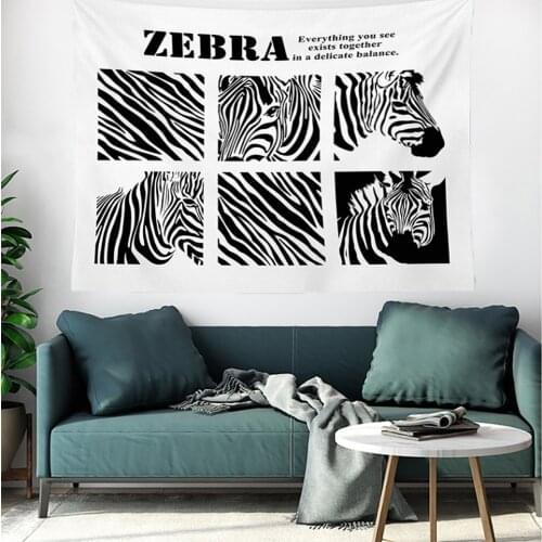 American Style Zebra Printed Wall Blanket Tapestry Wall Haning Hippe Home Decor Super Soft Wall Carpet Tapestry Throw Towel