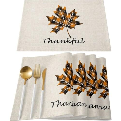 Autumn Maple Leaves Table Mats for Dining Table Kitchen Table Coaster Accessories Modern Home Decor car coaster