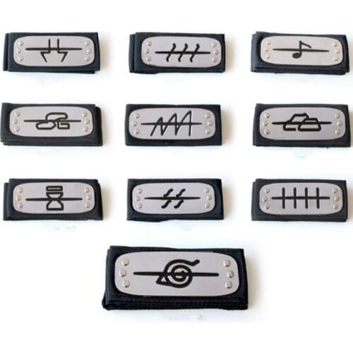 Anime Kakashi Sasuke Hidden Leaf Village Headband Konoha Ninja Cosplay Armband Headwear