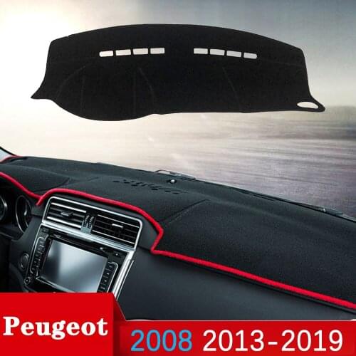 For Peugeot 2008 2013~2019 Anti-Slip Mat Dashboard Pad Sunshade Dashmat Protect Carpet Car Accessories 2014 2015 2016 2017 2018