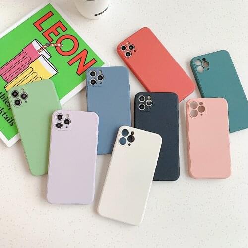 Luxury Orignal Square Edge Soft Liquid Silicone Case For SAMSUNG A50A30A20A52A72A32A22A82A71A11A01 S M10M40M60 Shockproof Cover