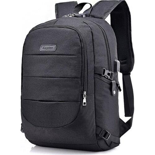NANCY TINO 15.6In Business Computer Laptop Backpack with Anti-theft Lock USB Charging & Earphones Holes for Women and Men