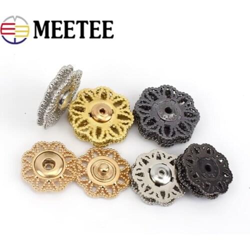 20pcs 21/25mm High Quality Metal Flower Sanp Button Female Coat Button Fasteners Press Studs for Sewing Leather Craft
