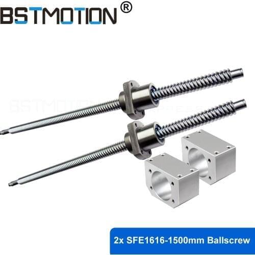 High Lead Ballscrew 1616 -L 1500mm Fast Speed ball screw with SFE1616 Ballnut with Nut Housing Holder