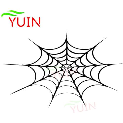 Halloween Spider Web Personalized Motorcycle Sticker Fashion Decoration PVC Waterproof Decal Black/White/Red/Laser/Silver