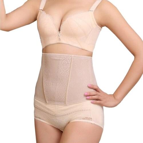 Women Lace Sexy Body Shaper Underwear Slimming Waist Trainer Abdomen Tummy Girdles Postpartum Thin Slimming Belt Shapingwear