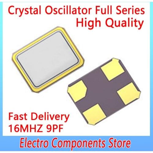 10PCS/Lot 4Pin 2016 2.0*1.6mm Quartz Resonator 16.000MHZ 16M 16MHZ SMD Patch Passive Crystal Oscillator 9PF 20PPM Electronic Set