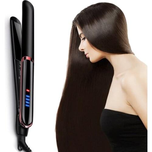 4-Speed Constant Temperature Hair Straightener Curling Perm Straightener Smoothing Brush Heating Comb Electric Hair Brush 35D