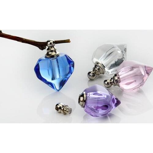 5pcs/lot 17*19mm screw cap heart vial pendant Miniature Perfume oil wishing bottle Crystal Rice Jewelry name or rice art