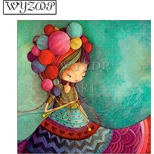 5D Diamond painting Cartoon Girl Pictures Full Square/Round Diamond Embroidery Cross stitch Gift Kits Home decor WYZ20201012