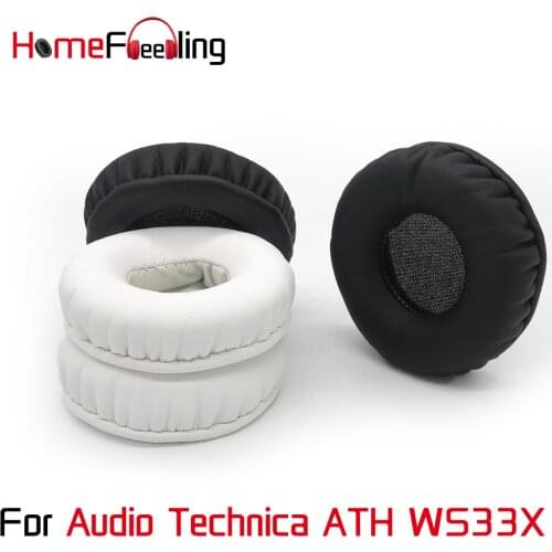 Homefeeling Ear Pads for Audio Technica ATH WS33X Headphones Super Soft Velour Sheepskin Leather Ear Cushions Replacement