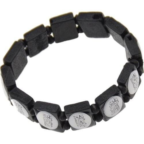 Wood Bead Drop Hand Chain Bracelets 2019 Laadies Unisex Beaded Muslim Bracelet Wooden Elastic Bangle Fashion Accessories