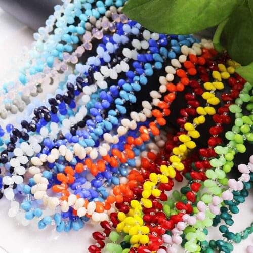 95Pcs/Lot 5x8mm Austria Glass Teardrop Bead For Jewelry Making Necklace Diy Accessories Faceted Crystal Briolette Bead Wholesale