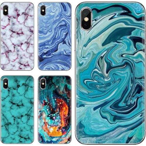 For Huawei P8 P9 P10 P20 P30 P Smart 2019 Honor Mate 9 10 20 8X 7A 7C Pro Lite Turquoise Gold Marble Blue Soft Silicone TPU Case