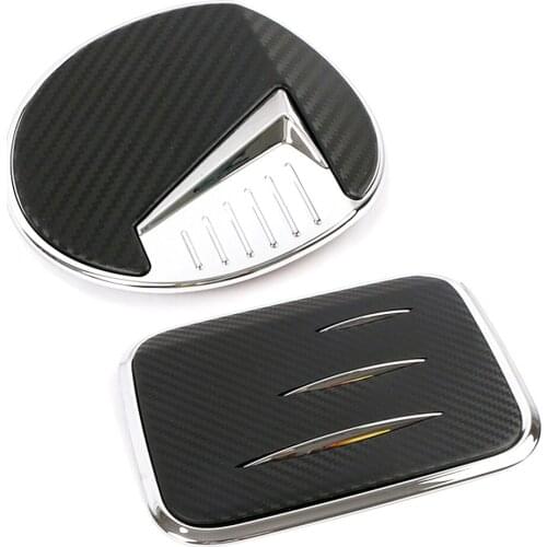 For Toyota Corolla 2019 2020 Oil Fuel Tank Cap Cover Trim Sticker Chrome Carbon Fiber Color