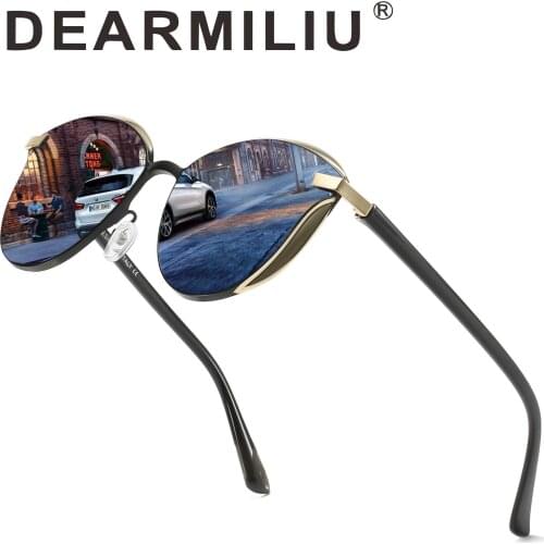 DREAMLIU 2021 New Retro Round Sunglasses Fashion Anti-ultraviolet Sunglasses Color Photo Sunshade Polarizer
