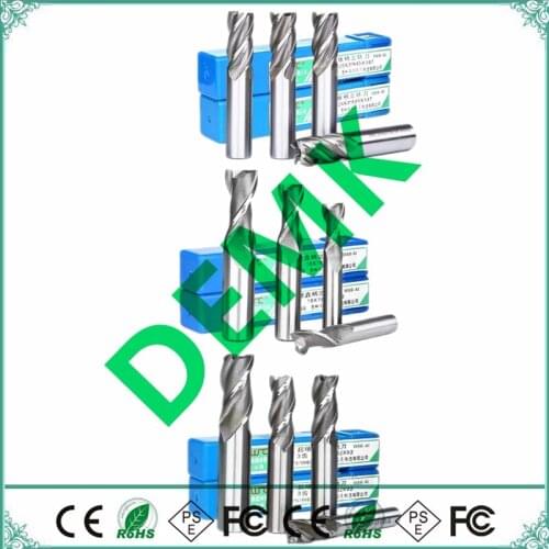 10Pcs 2F 3F 4F Fluit End Mill CNC Machine tools cutting tools slotted end Mills 1.5mm 2.5mm 2mm 3mm 4mm 5mm 6mm 8mm 10mm 12mm