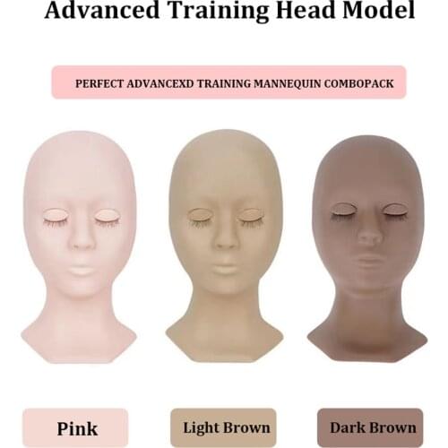 Mannequin Head For Eyelashes Extension Replaceability Set Dummy For Eyelash Grafting Auxiliary Accessories Lashes Practice Tools