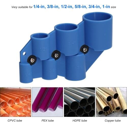 KKmoon Deburring and Depth Gauge Tool for 1/4-Inch 1/2-Inch 3/8-Inch 5/8-Inch 3/4-inch 1-Inch CPVC PEX Copper Tubing